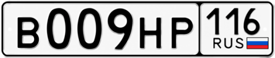 Купить гос номер В009НР 116