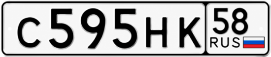 Купить гос номер С595НК 58