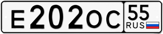 Купить гос номер Е202ОС 55