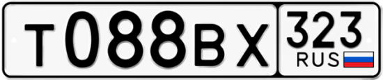 Купить гос номер Т088ВХ 323
