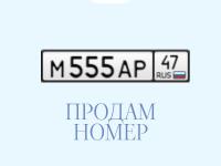 Фото автомобильного номера М555АР 47